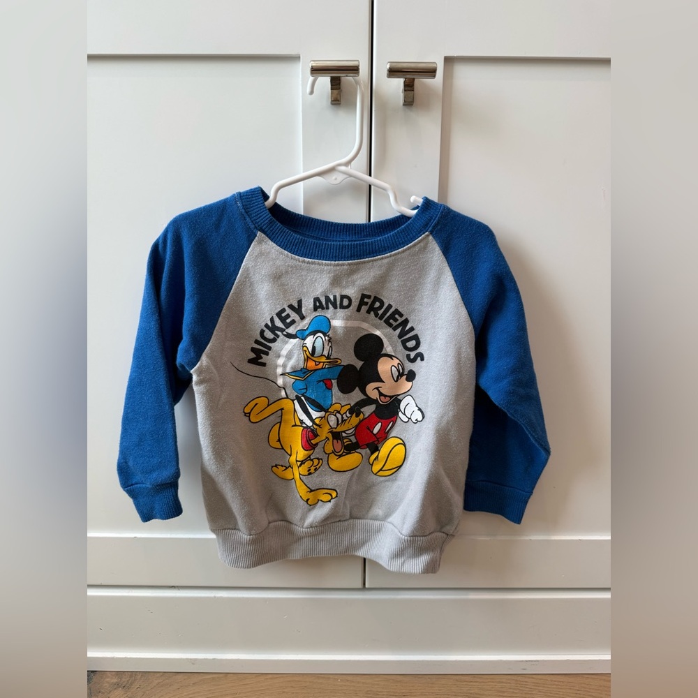 Mickey and Friends Kids Blue and Gray Sweatshirt